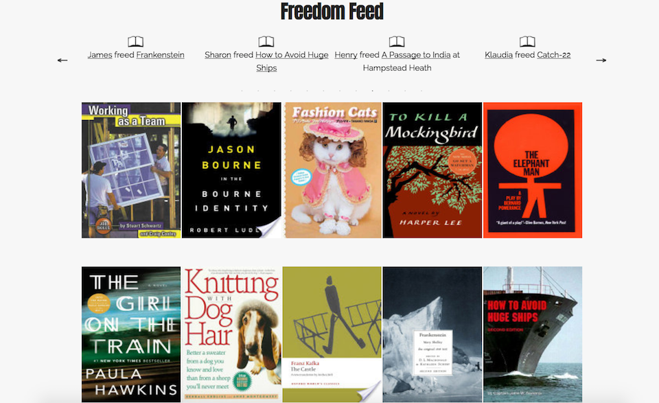 The Free the Books book feed